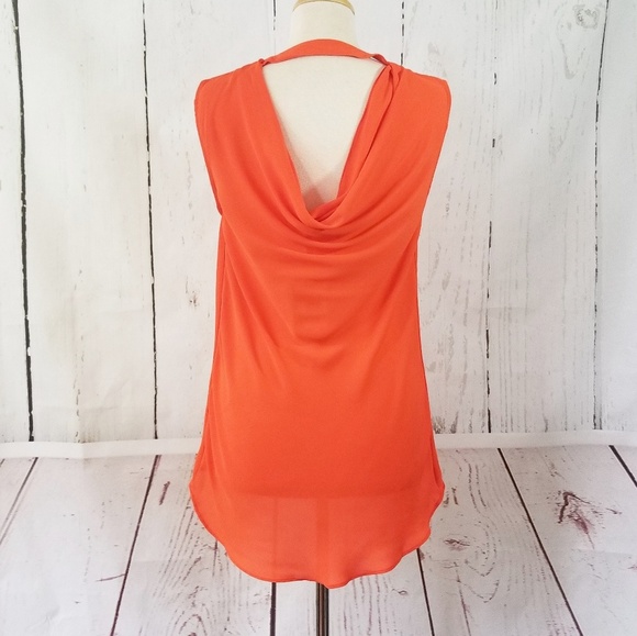 ENGLISH LAUNDRY Women's Hi-lo Orange Top - Picture 2 of 6